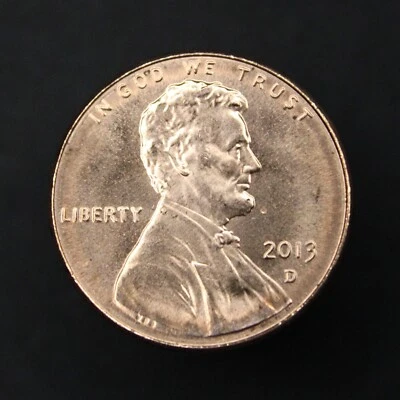2013-D Gem Red BU Lincoln Shield Cent/Penny From Loomis Roll FREE SHIPPING - Image 1 of 2