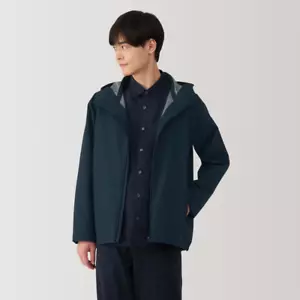 Chaqueta con capucha resistente al agua MUJI para hombre azul marino oscuro 2025 FedEx - Imagen 1 de 10