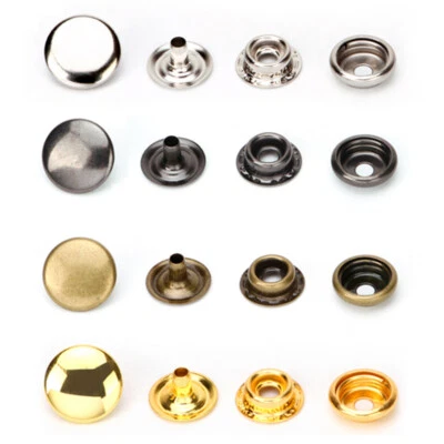 10 sets 10-20mm Copper Metal Snap Buttons Sew Button Snap Buttons Sew DIY - Image 1 of 4