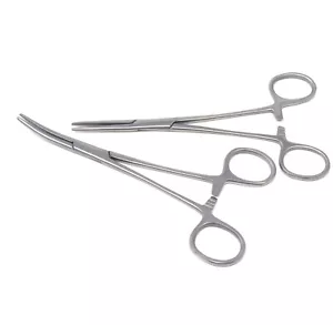 Hämostatklemmen Micro Tools Körper Piercing Pinzette 5,5" gerade + gebogene Backen - Bild 1 von 11