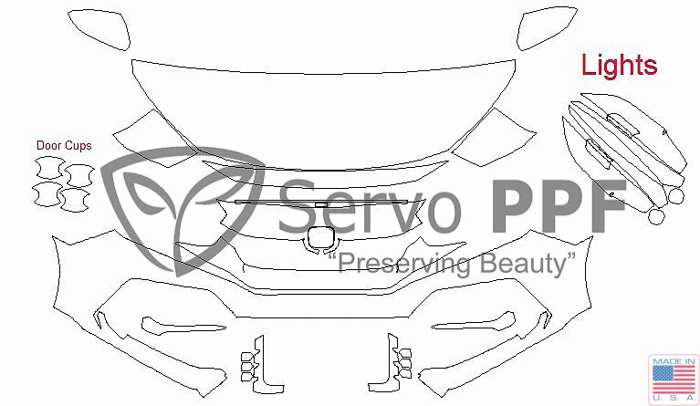 Kit de sujetador transparente serie 3M PRO Precut para 20+ Honda Civic tipo R Foto 1 de 4