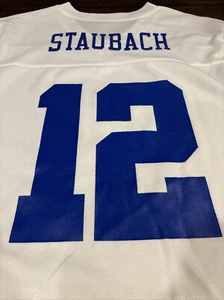 Roger Staubach #12 Jersey Dallas Cowboys NFL Players White Size L Large New - Picture 1 of 6