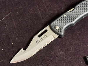 Black Titanium ProMate Folding Dive Knife Blade Underwater Corrosion Resistant - Picture 1 of 5