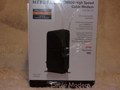 Netgear High-Speed Cable Modem DOCSIS 3.0 680Mbps #CM500  - Image 1 of 2