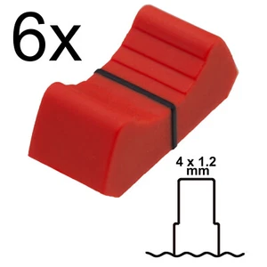 Sifam 6x FADER KNOBs CAP ORANGE fit 4mm slide potentiometer replacement pot - Picture 1 of 4