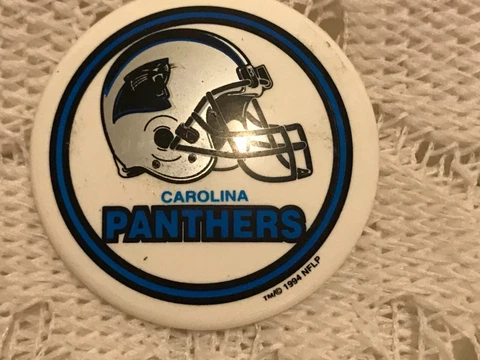 Carolina panthers round fridge magnet 2” NFL Football TSI 1995 NFLP Cover