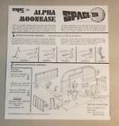VINTAGE INSTRUCTIONS FOR ALPHA MOONBASE SPACE 1999 MPC 1975    77A
