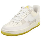 Nike Air Force 1 07 Low Womens White Yellow Fashion Sneakers - 8 US