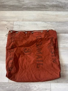 Vintage Domestic US Mail Bag #3 Heavy Cotton Canvas Bag Draw String Preowned - Picture 1 of 8