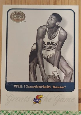 Fleer Greats of the Game 2001 - Wilt Chamberlain #75 - Kansas JayHawks Foto 1 de 2
