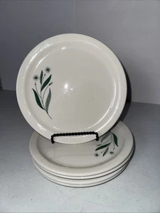Set of 5 Homer Laughlin Green Field Salad/Luncheon/Dessert Plates 8.25" USA - Picture 1 of 4