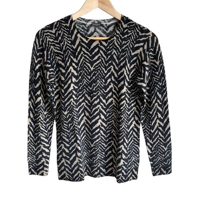 Suéter de cachemir J. McLaughlin para mujer Sancerre Tiger Crew XS Foto 1 de 4