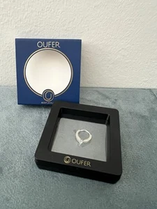 OUFER Helix Piercing Jewellery Sterling Silver 925 Daith Earring 2mm (V-16G 8mm) - Picture 1 of 6