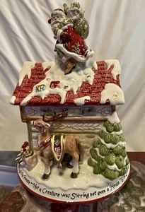 Fitz and Floyd St Nick Keramik Keksdose groß Twas The Night Before Christmas - Bild 1 von 21
