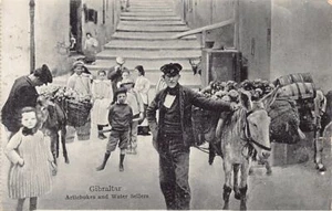 GIBRALTAR - Artichokes and water sellers - Publ. V. B. Cumbo - Picture 1 of 2