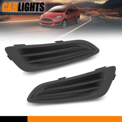 Fit For 2014-19 Ford Fiesta Pair Front Bumper Fog Light Lamp Cover Left & Right - Image 1 of 4