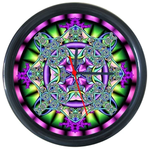295320 Purple Fractal Abstrac Wall Clock Cover