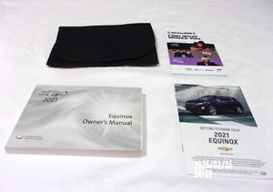 NEW 2021 CHEVROLET EQUINOX OWNER MANUAL 3 PC SET & BLACK CANVAS CASE. MINT OEM - Picture 1 of 5