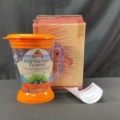 Tarro de plástico MRG con tapa Margaritaville AD3800 naranja transparente sin BPA Foto 1 de 4