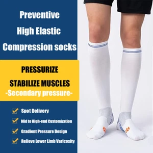 Compression Socks Stockings 20-30 Mmhg Running Nurse Knee High Sports Socks US - Picture 1 of 15