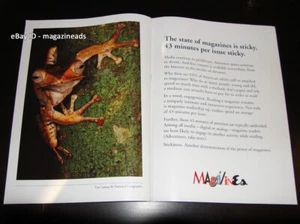 MAGAZINES The Power of Print 2-Page PRINT AD 2011 TREE FROG Tim Laman NAT GEO - Picture 1 of 1