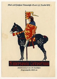 RITTERSPIELE CIRKUS STEIN Zirkus * Plakat-Entwurf O Laubschat um 1920 - Bild 1 von 1