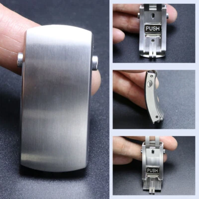 Cierre plegable de acero inoxidable de lujo microajustable para Omega Seamaster Foto 1 de 4