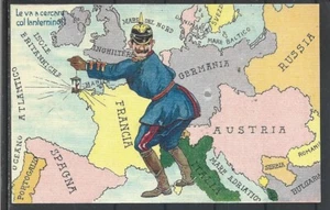 1901 ITALY PROPAGANDA ANTI AUSTRIACA HE GOES TO LOOK FOR HER WITH A LANTERN - Picture 1 of 2