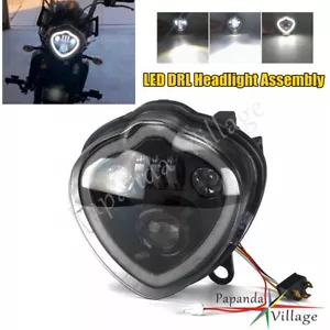 LED Projector Headlight w/DRL Lamp HI/LO For Kawasaki Vulcan 650S EN650 2015-21 - Picture 1 of 9