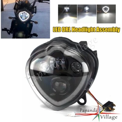 LED Projector Headlight w/ DRL Lamp HI/LO For Kawasaki Vulcan 650S EN650 2015-25 - Image 1 of 4
