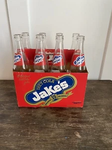 Rare Vintage 8 Pack Glass Soda Pop Bottle JAKE'S Diet Cola Limited Release USA - Picture 1 of 8