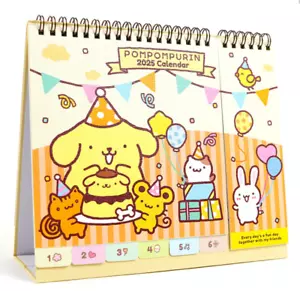 2025~26 Pompompurin Perro Escritorio Calendario Stand Up Programador con Páginas de Notas - Imagen 1 de 2