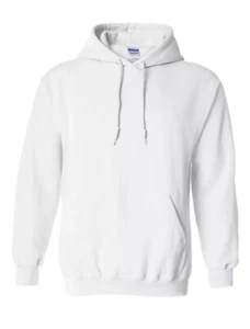 New 9 Bulk Lot Gildan Heavy Blend Sweatshirt Hoodie Blanks Plain White Medium - Picture 1 of 4