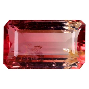 6.67 ct Attractive Octagon (15 x 9 mm) Un-Heated Mozambique Bi-Color Tourmaline - Picture 1 of 2