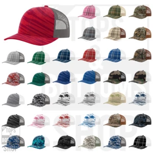 Richardson Patterned Camo Kryptek Realtree Snapback Cap Trucker Hat 6-Panel 112P - Picture 1 of 13