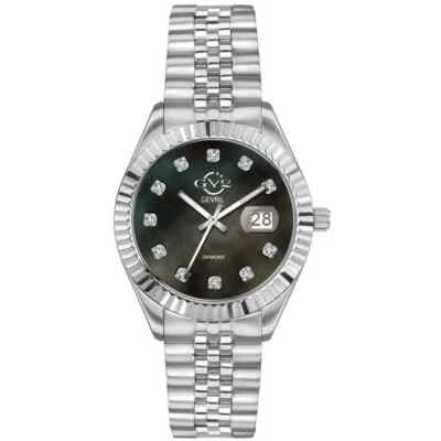 GV2 by Gevril Women's Naples 12407 Swiss Quartz Black MOP Dial Diamond Watch - Image 1 of 4
