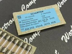 5pcs - SCHURTER FST 034.3112 315mA 0.315A 5x20mm Fuse - Picture 1 of 3
