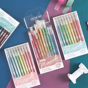 Morandi Colors Gel Ink Markers Pen Highlighter Journal Drawing School Supplies - Picture 1 of 10