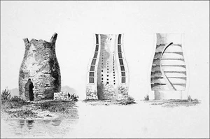 ÉCOSSE - ILES SHETLAND: LE BROCH de MOUSA - Gravure du 19e siècle - Picture 1 of 2