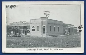 Franklin Nebraska ne Exchange Bank old postcard - Picture 1 of 2