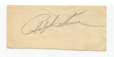 Ralph Kiner Signed Cut Autographed Baseball Playing Days Signature HOF - Image 1 of 2