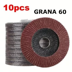 DISCO ABRASIVO LAMELLARE SMERIGLIATRICE 115 mm GRANA 60 ferro legno 10 PZ DISCHI - Foto 1 di 6