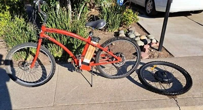 Motiv Electric Motorized Bicycle Beach Cruiser The Spark 36 VOLT W Extra Wheel - Image 1 of 4