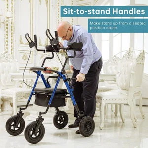 ELENKER Medical Standrollator Rollator Rollator Rollator Armlehnen Rollstuhlhilfe - Bild 1 von 6