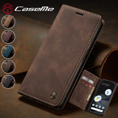 For Google Pixel 7A/8A/9A/6/7/8/9 Pro XL Leather Wallet Case Magnetic Flip Cover - Image 1 of 4