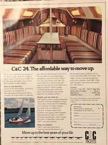 PRINT AD 1978 C&C Yachts Niagara 24 Ontario Canada The Affordable Way To Move Up - Picture 1 of 5