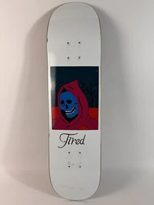 Used Tired Piet PARRA Creepy Skull Skateboard Skate Deck Box Logo AUTHENTIC - Picture 1 of 5
