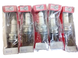 (Lof of 5) Copper Plus Resistor Spark Plug Vintage CHAMPION A8YC (810) - Picture 1 of 5