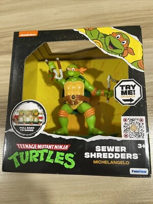 TMNT 5" Sewer Shredders  Michaelangelo Classic Edition - Shred & Battle w/ Chuck - Image 1 of 4