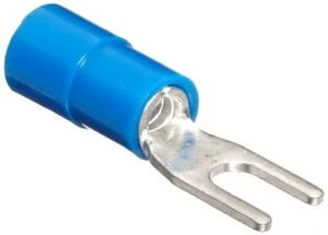 Nylon Insulated Fork/Spade Terminals - 16-14 Awg - Blue - MORRIS-11622 - Picture 1 of 1